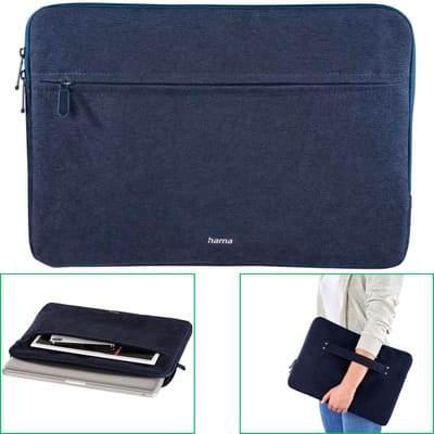 Hama Laptop-sleeve "Cali", van 34 - 36 cm (13,3" - 14,1"), donkerblauw