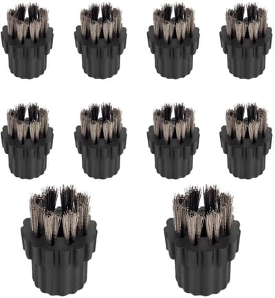 Dailygoods - Set van 10 Stoomreinigingsborstelkoppen voor Verzorging van Tegels en Hoeken