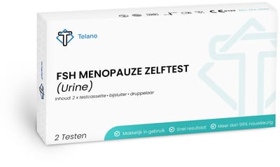 FSH Menopauze Zelftest - 2 stuks Thuistest voor de Overgang - Telano Menopauzetest Sneltest
