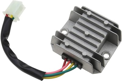 Dailygoody - Universele spanningsregelaar - Off-Road Motorfiets - Zilver en zwart - 12V - Vervangend onderdeel - Geschikt voor CG125 150 200 250