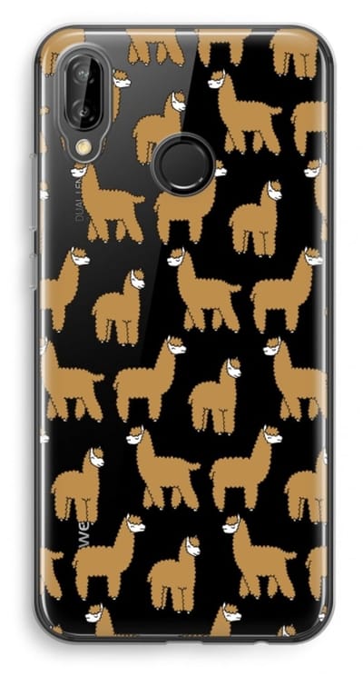 Case Company® - Hoesje geschikt voor Huawei P20 Lite hoesje - Alpacas - Soft Cover Telefoonhoesje - Bescherming aan alle Kanten en Schermrand