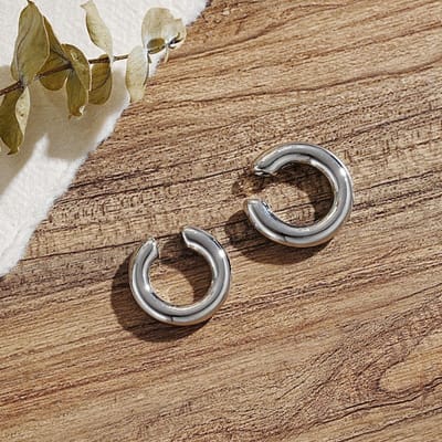 Dubbele Cirkelvormige Asymmetrische Oorbot Clip, Metalen Oorpiercing Oorbellen voor Vrouwen, Niche Ontwerp En Gepersonaliseerde Sieraden