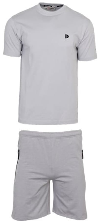 Donnay - Zomerset (Prince) - T-shirt/Joggingshort - Heren - Light grey (344)- maat L