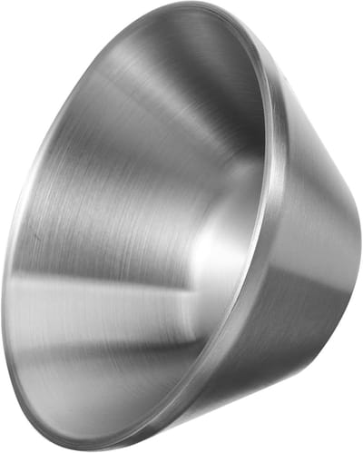 Scheerkom Mannen - Baardverzorging Kom - Thuis Scheren - Elegant Metalen Ontwerp - 12 cm Diameter - Zilverkleurig