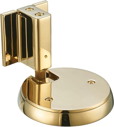 Hoogwaardige mechanische deurstopper - Zinklegering met gouden afwerking - geschikt voorkomt stoten tegen de muur - Houdt de deur open - Eenvoudige montage - 6,5 x 6,6 x 1 cm
