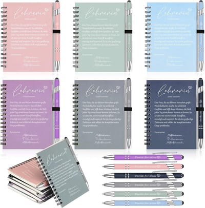 SolidKeus - Set van 6 Motivatie Geschenken voor Collega's met Notitieboeken en Balpennen