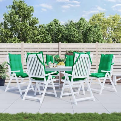 vidaXL - Stoelkussens - 6 - st - hoge - rug - oxford - stof - groen