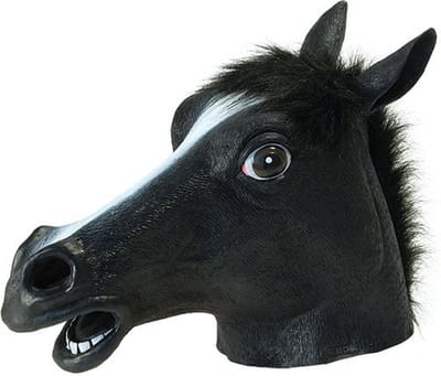 Bristol Novelty Paarden masker - Zwart paardenmasker voor volwassenen van rubber