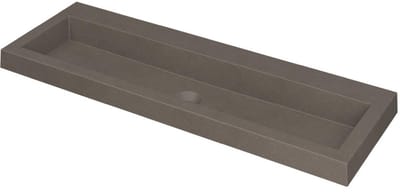 INK Dock Wastafel Quartz Zonder Kraangat - 1200x400x60 mm - Quartz Beton