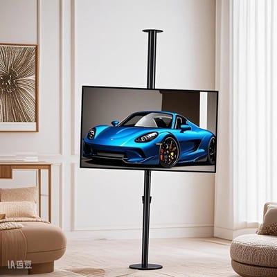 Tv Standaard - Draaibaar Rek - Ideale Kijkhoek - 360 Graden Draaibaar - 32-75 Inch - Zwart
