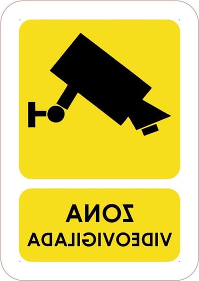 Bewakingsbord - Cameratoezicht Teken - Veiligheid Aangeven - Vochtwerend PVC - 15 x 21 cm - Wit