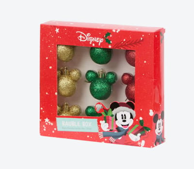 Disney Mickey Kerstballen – Set van 9 Mini Ornamenten Ø 4–5 cm – Kunststof – Meerkleurig – Official Licensed