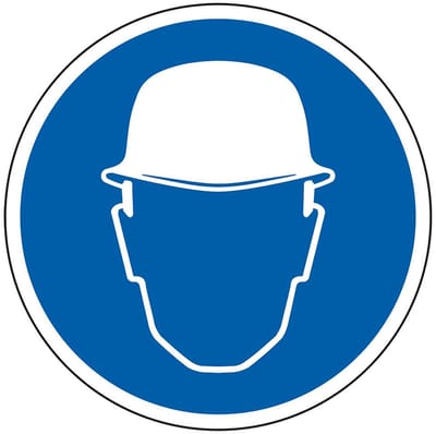 Helm verplicht sticker 200 mm