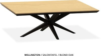 Maxfurn - Zeer krasvaste salontafel met verjongde rand | Kleur: Blond oak | 135x67cm
