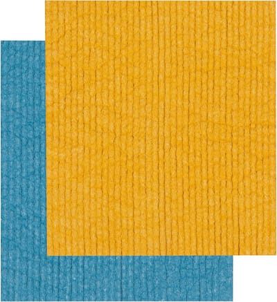 Herbruikbare Zee Blauw en Gouden Spons Keukenhanddoek - Set van 2