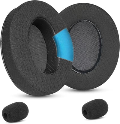 Comfortabele Vervangende Oorkussens voor Gaming Headsets met Ademend Mesh en Geheugenfoam - Zwart