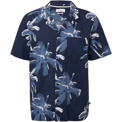 s.Oliver - male - Resort pasvorm: shirt met korte mouwen van viscosemix