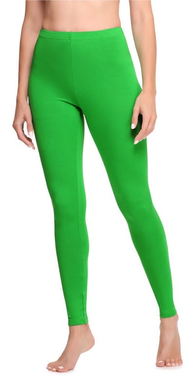 Ladeheid LA-LA40-133-LE Dames Leggings - Sport - Vrijetijdsbroek - Lang - Katoen - Sporbroek - Yogabroek - Groen - XS