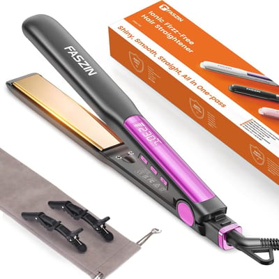 Stijltang met Titanium Platen en Ionenbescherming - 2-in-1 Krultang