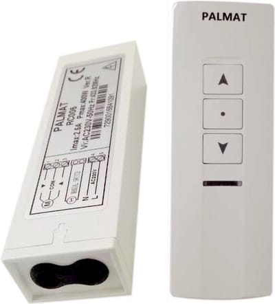PALMAT® Slimme Jaloezieën Afstandsbediening – Gordijn- en Rolluik Schakelaar – Draadloos en Waterdicht – 3V Lithiumbatterij – 2 jaar Batterijduur - Wit
