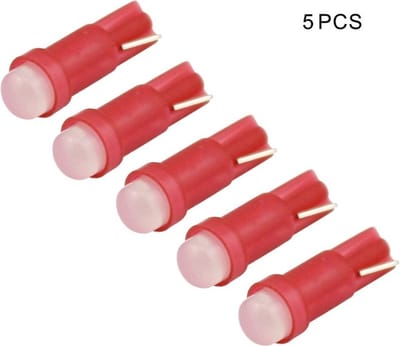 TLVX 5 stuks T5 W3W LED Autolampen Interieur – Kleine Steeklampen – Canbus - 6000K Rood Licht – Dashboard verlichting – Rode Instrumentenpaneel LED – Asbakverlichting – Kleine LED autolampjes - Lange levensduur – 12V – Set van 5 stuks
