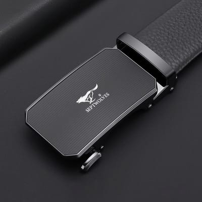 Riemen voor Heren Zakelijk Automatische Gesp Riem Hoogste Laag Koeienhuid Riem Cadeau Veelzijdige Riem 110cm gray