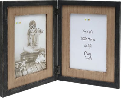 Deknudt Frames fotolijst S67TW2 H2V- zwart - tweeluik - 2x 10x15 cm