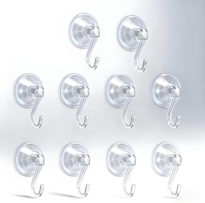 Dailygoods- Zuignappen Extra Sterk - 10 Stuks - Multifunctionele Haken - Diameter 45 mm - Max. 5 kg - Geen Boren of Lijmen Nodig - Zuignaphaak
