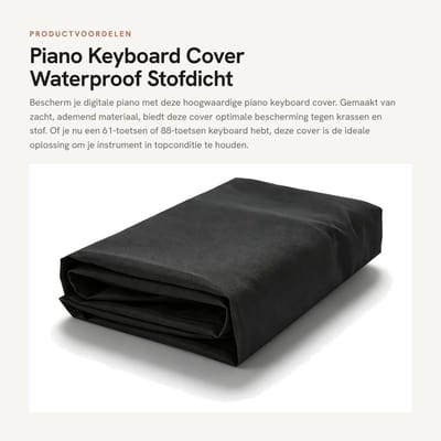 Dailygoods- Piano Cover Waterdicht - Keyboard Cover - Zachte Binnenstof - Antistof - Duurzaam - Lichtgewicht Materiaal - Keyboardhoes