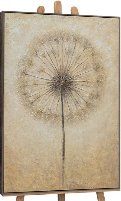 Canvas schilderij 120x80 cm handgeschilderd adem van de zomer – YS-Art Gallery – Lijst: Grijs – Luxe wanddecoratie
