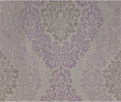 Behang ornament lila/wit - 293059