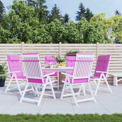 vidaXL - Stoelkussens - 6 - st - hoge - rug - oxford - stof - roze