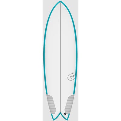 Torq Tec Twin Fish Rail 6'6 Surfboard groen