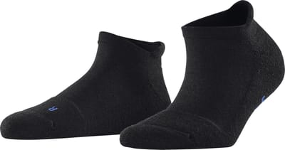 FALKE Keep Warm kort eenkleurig wol sneakersokken enkelsokken unisex zwart - maat 37-38