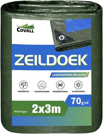 Lichtgewicht Waterdichte Tarp 2x3m - Groen/Blauw Beschermhoes