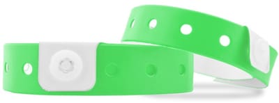 CombiCraft Blanco Smalle Vinyl Polsbandjes Groen - 100 stuks