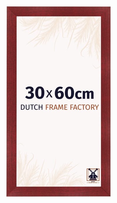 Fotolijst 30x60 cm - MDF - Wijnrood Geveegd - Praag