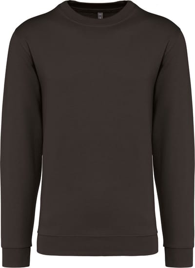 Sweater 'Crew Neck Sweatshirt' Kariban Collectie Basic+ maat S Chocolade