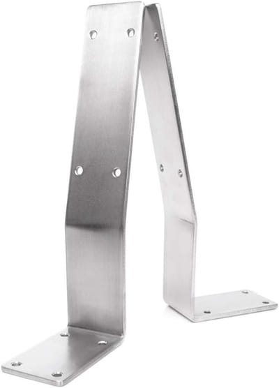 Bankframe Hoek - Rugleuning Ondersteuning - Bank Frame Bouwen - Roestvrij Staal V2A - 30cm Hoog 6mm Dik - Gepolijst