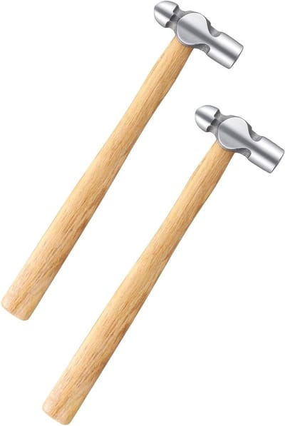 Dailygoods- Balpeinhamer Set van 2 - 8oz (225g) - Houten Handvat - Handwerk/DIY - Comfortabele Grip - Schokabsorberend - Hamer