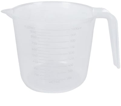 DID Maatbeker - kunststof - transparant - 1000 ml - met maataanduiding - mengbeker