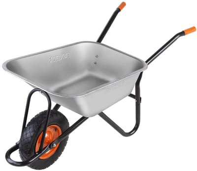 Kruiwagen - FUXTEC FX-WB6404G - belasting 120 kg inhoud 90 L gegalvaniseerd staal