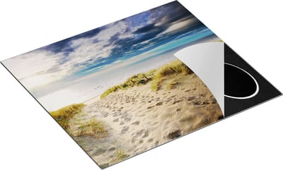 Chefcare Inductie Beschermer Duinen met Zee - 60x50 cm - Afdekplaat Inductie - Kookplaat Beschermer - Inductie Mat