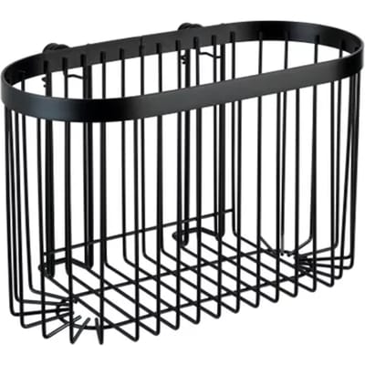 Wenko Doucherek Classic Plus - Wandmontage - Metaal - Zwart - 16,5x14,5x26,5cm