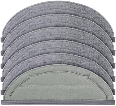 Dailygoods- Schoonmaakdoeken 6 Stuks - Herbruikbaar - Wasbaar - Vervangingsdoek - Voor Roborock Q10/S5+/S5 - Microvezel - Dweildoeken