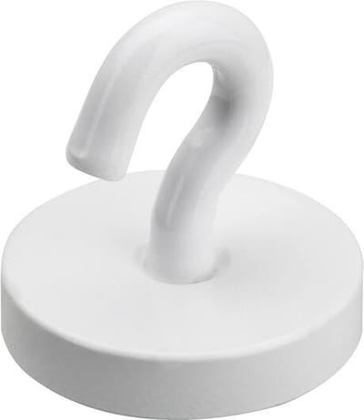 Magneet met haak - 22 mm - 10 kg draagvermogen - 10 stuks