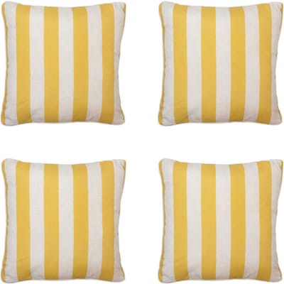 Madison - Sierkussen Amora - Geel - 50x50x10cm - Set van 4