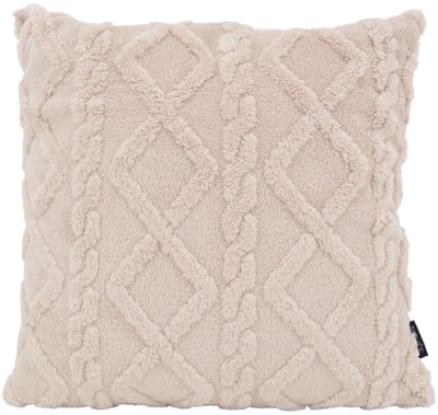 Sierkussen Furry Cross Beige | 45 x 45 cm | Polyester