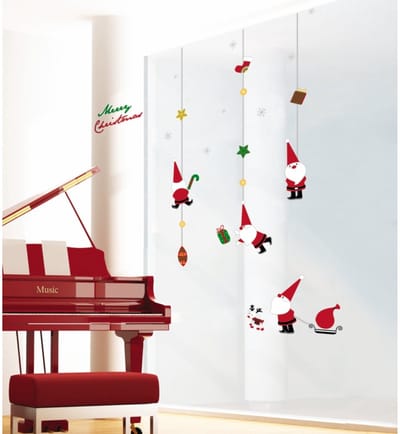 Kerstman speelgoedstickers - Kerststickers - Feestdecoraties