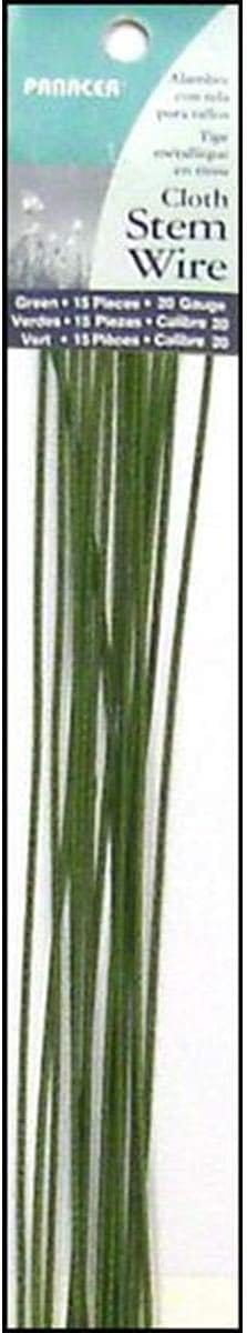 Bloemendraad met Stof Bekleed 20 Gauge 45 cm - Set van 15 Groene Stelen
